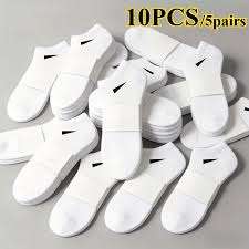 10pcs/5 Pairs Unisex Casual Sports Short Socks
