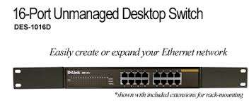 D-Link DES 1016D - Switch - unmanaged - 16 x 10/100 - desktop (DES-1016D)