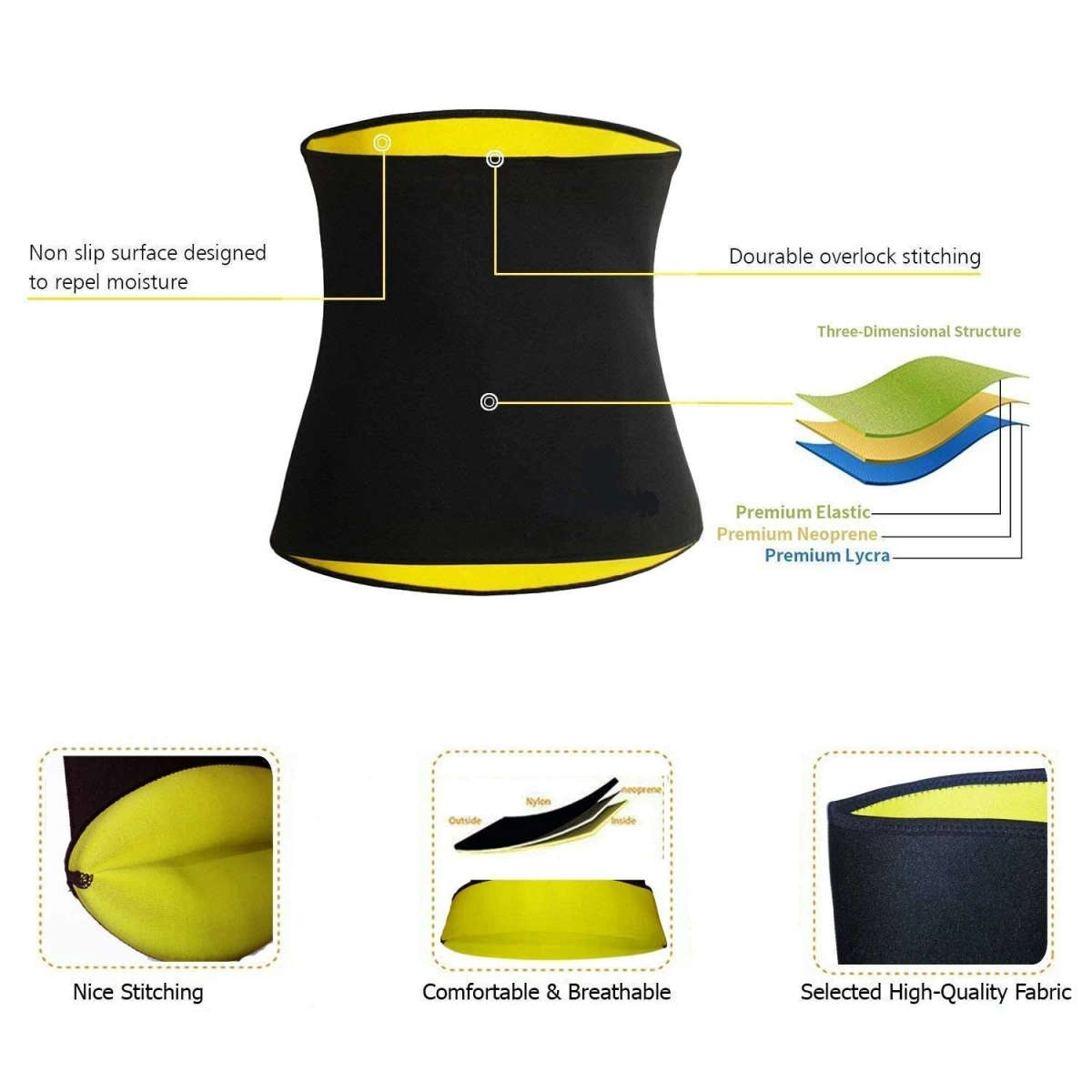 Women`s Hot Neoprene Body Shaping Slimming Trimmer-L