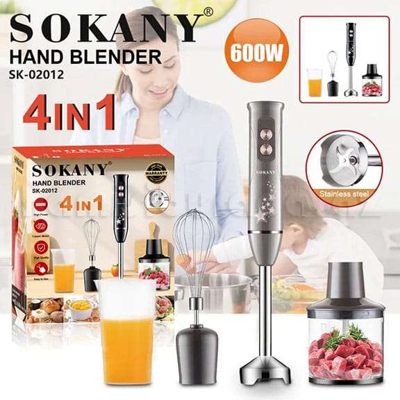 4 in 1 New Design Multifunction Stainless Steel Hand Blender