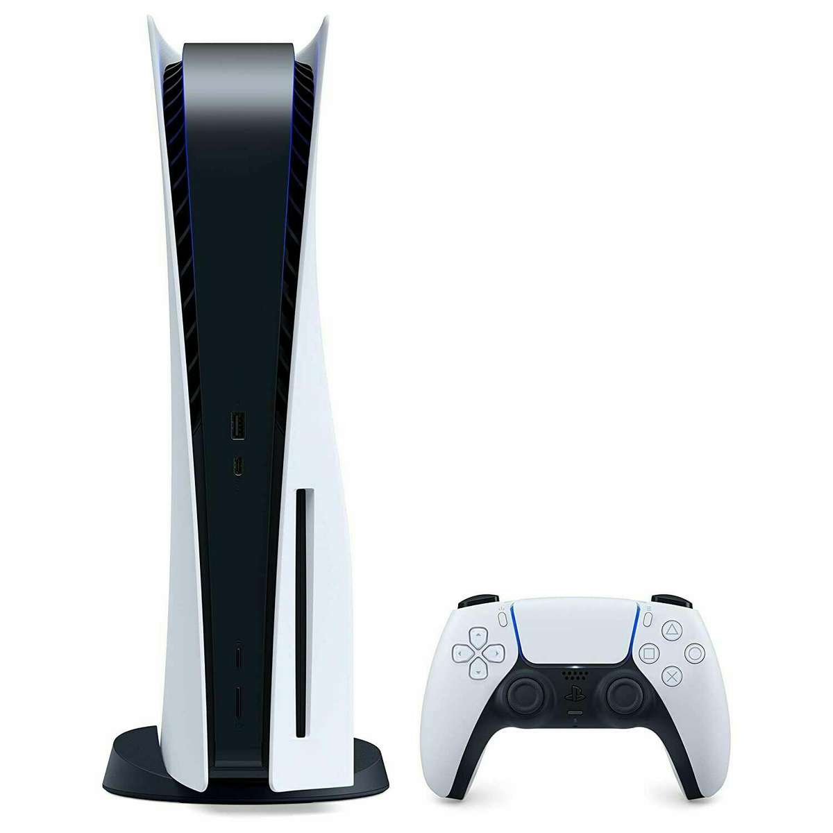 Sony PlayStation 5 Disc Edition 825GB White + 2 Games And Mic + HDMI + Power Cable (Condition: Good)