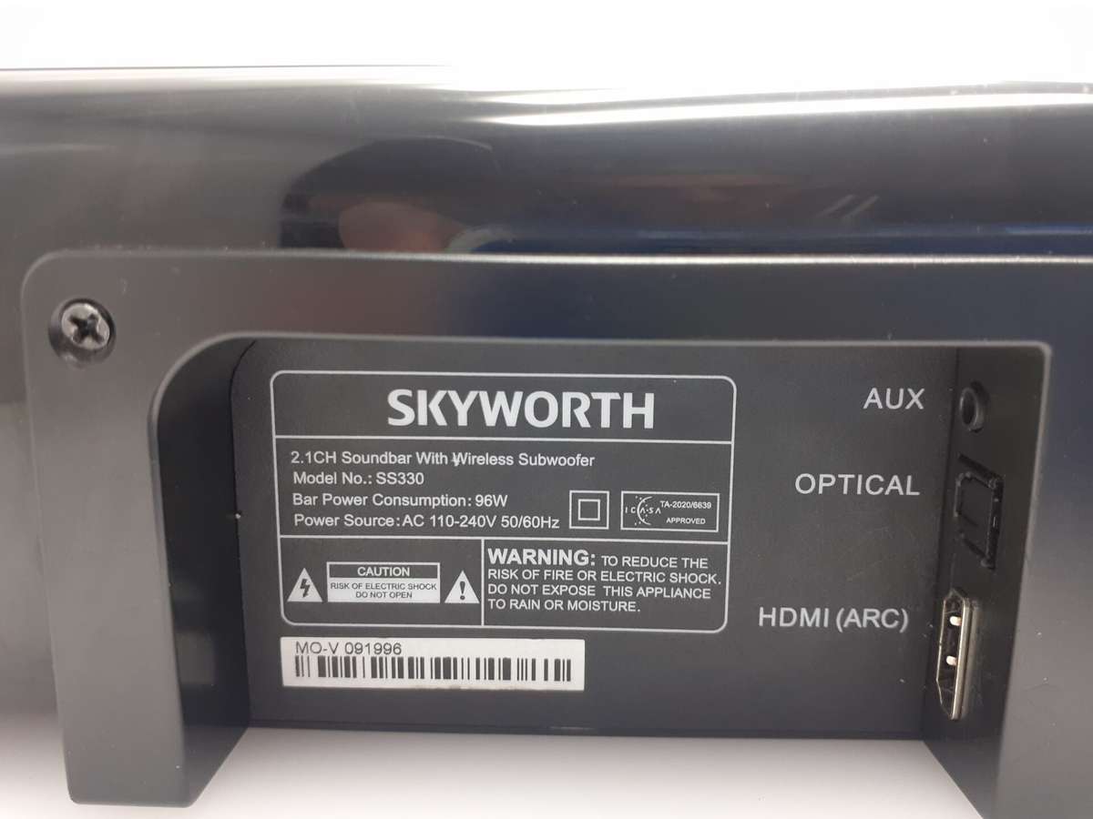 Skyworth 2.1CH Soundbar | No Subwoofer | Black