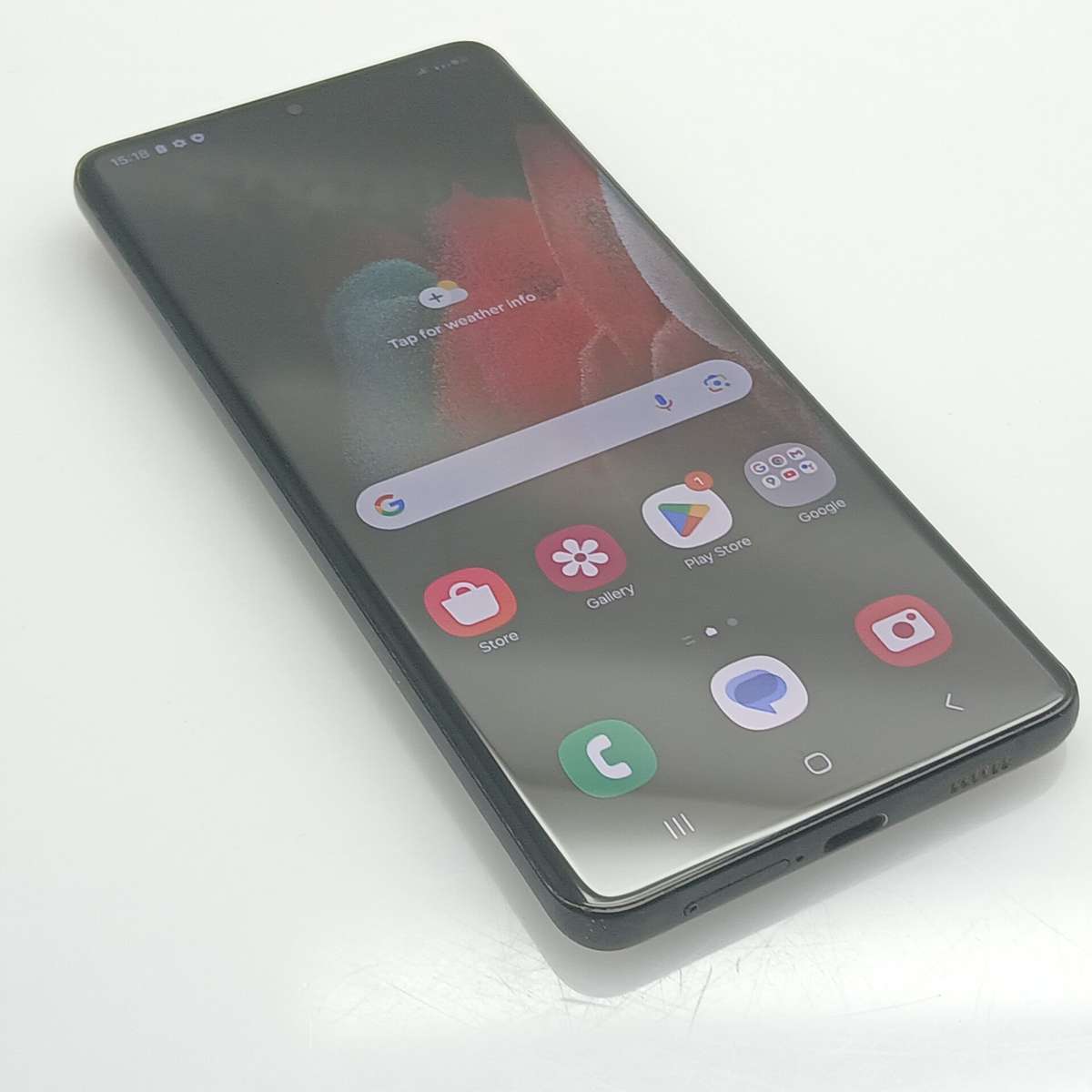 Samsung Galaxy S21 Ultra 5G 256GB Dual Sim Dark Spot Phantom Black (6 Month Warranty) + Cover Bun...