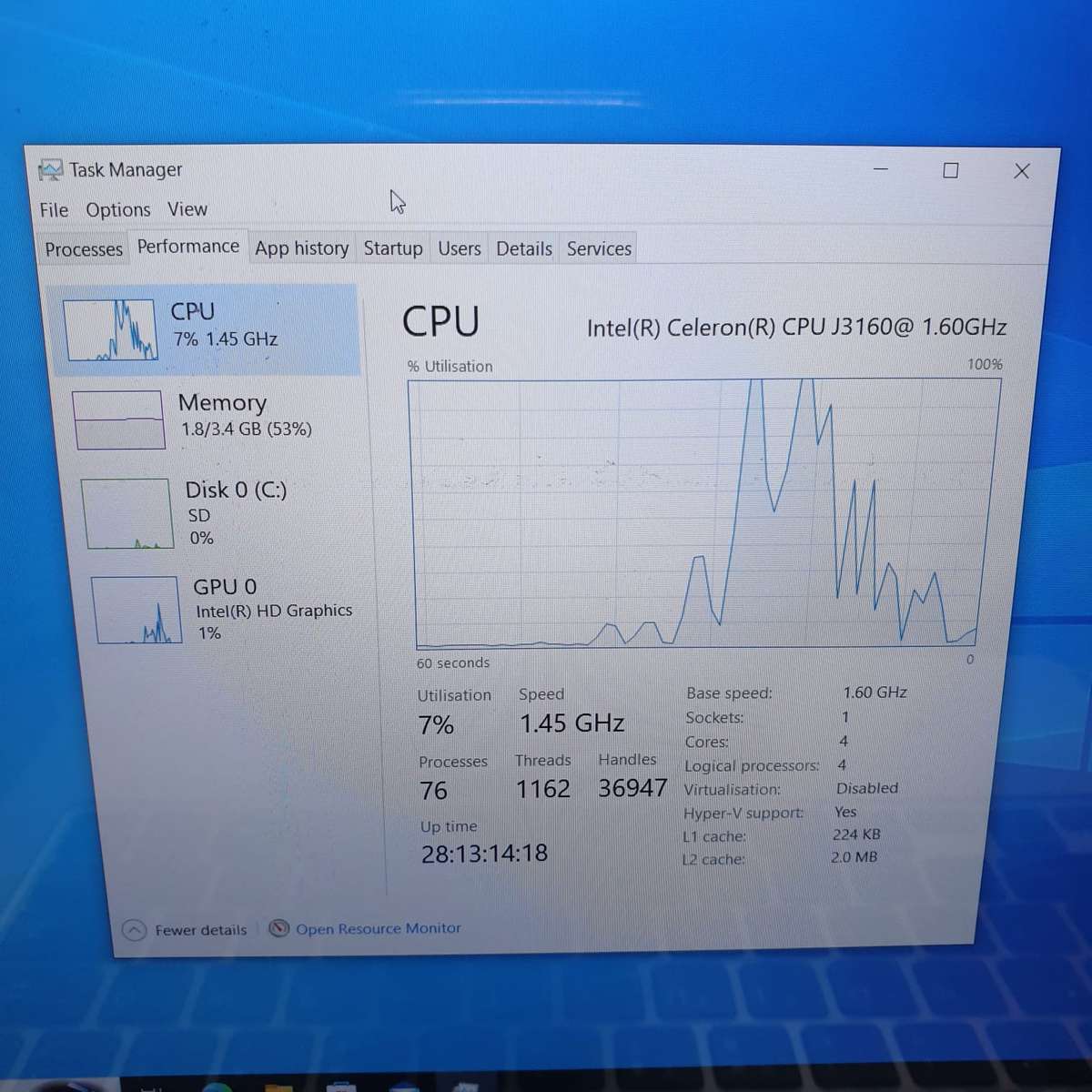 Mecer Guru Celeron 1.60GHz 4GB RAM 64GB SD Silver