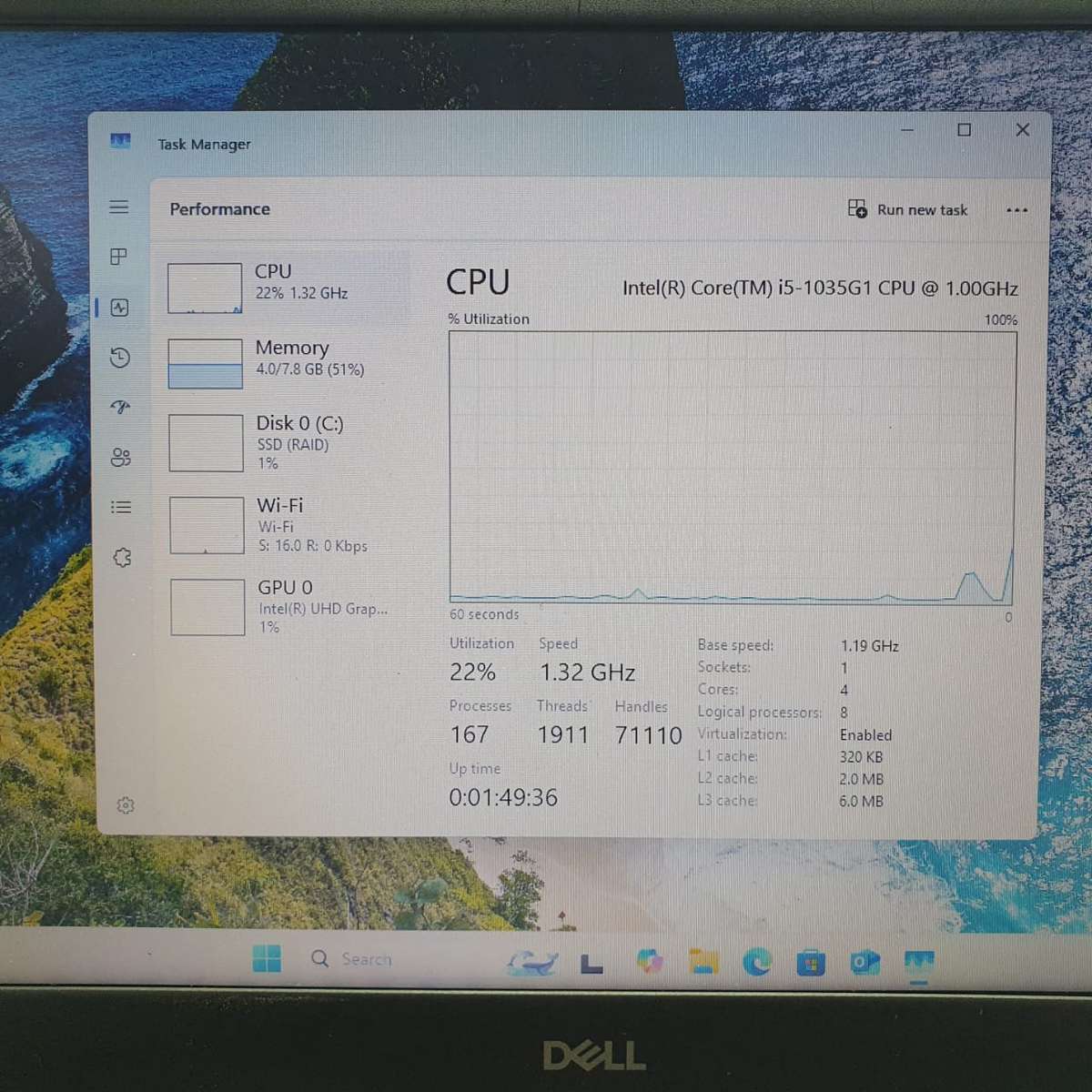 Dell Inspiron 3593 "Core i5" 8GB RAM 256GB SSD Bright Spots Black (3 Month Warranty)