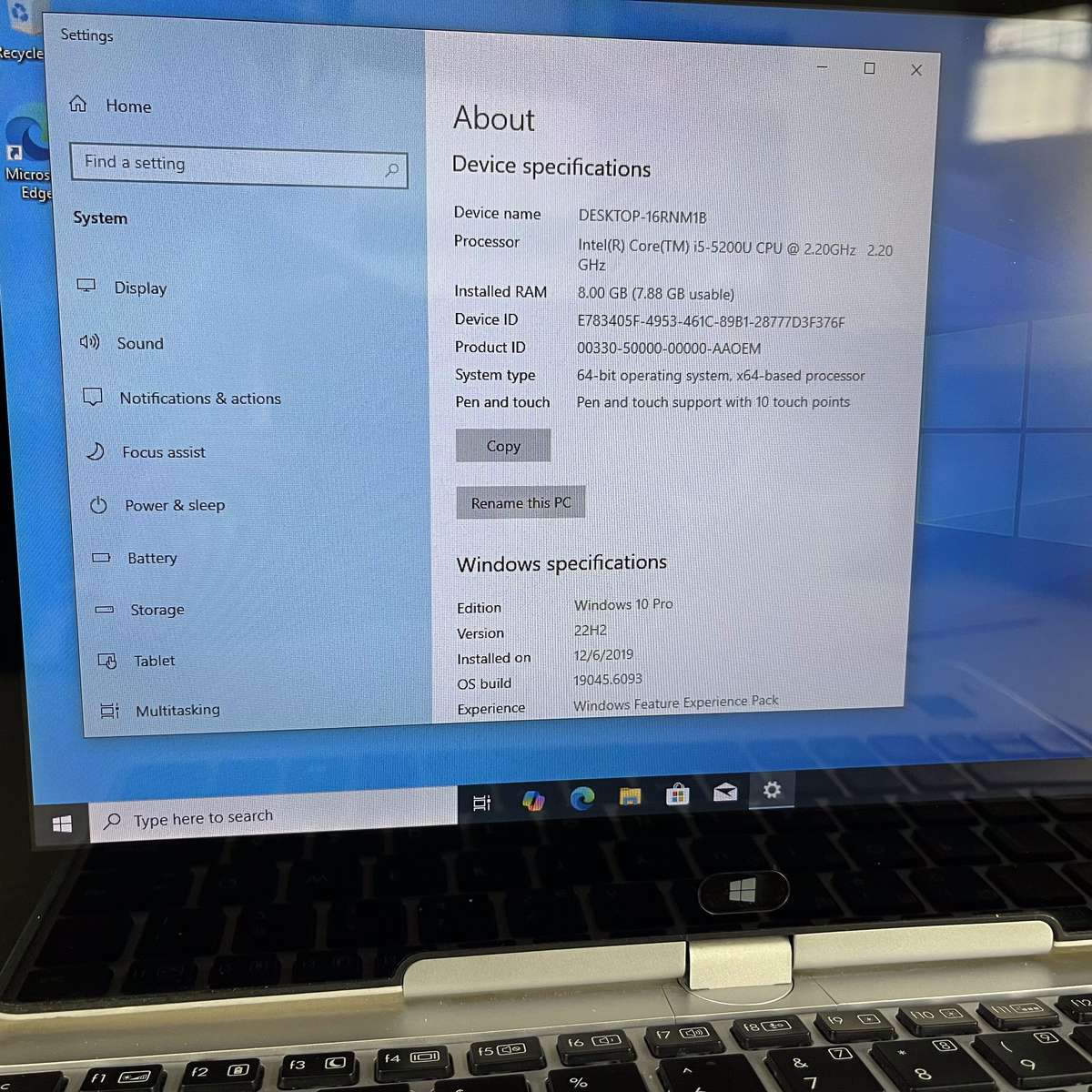 HP Elitebook Revolve 810 G2 5th Gen "Core i5" 2.20GHz 8GB RAM 128GB SSD NVMe Silver