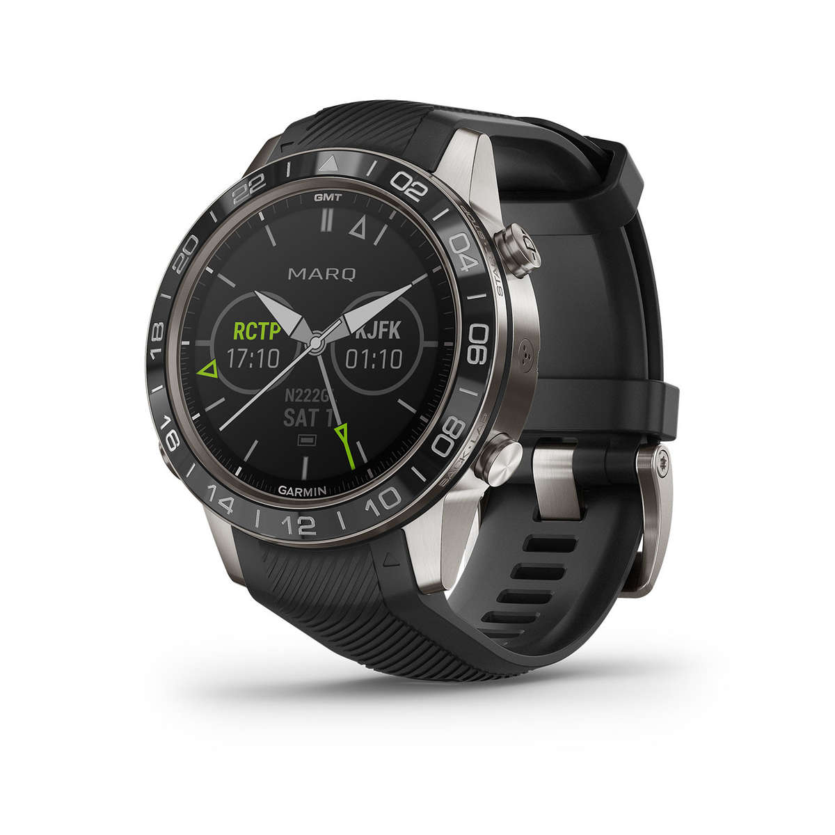 Garmin MARQ Aviator Gen 1 - Ceramic Bezel Black Strap (2 Year Warranty)