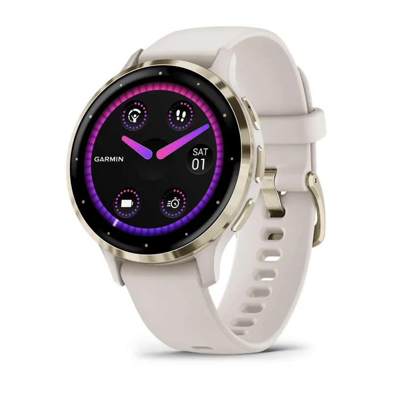 Garmin Venu 3s Gold (Condition: Fair) - Cracked Screen