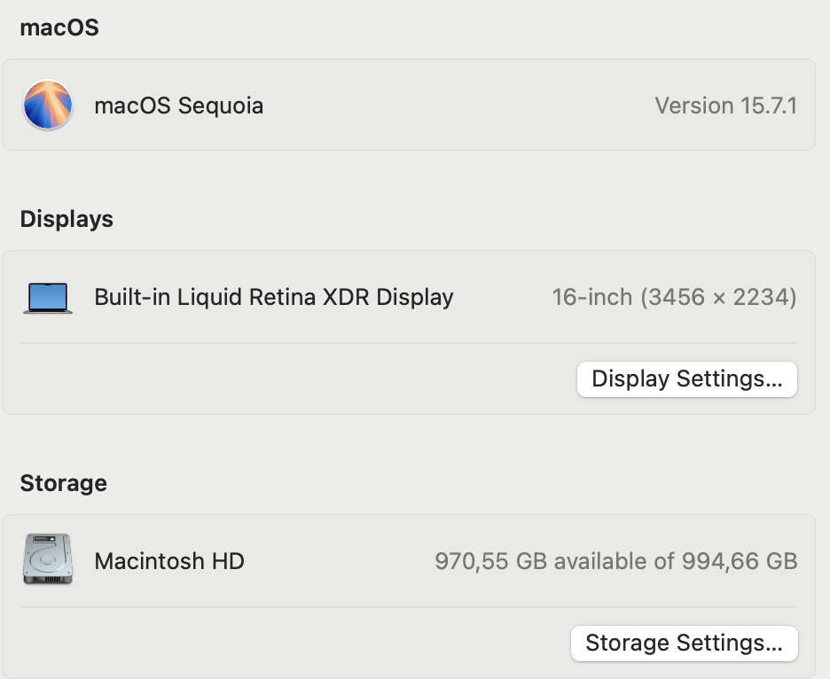 Apple Macbook Pro M1 Pro 16-Inch 10 CPU/16 GPU (2021) 16GB RAM 1TB SSD Silver - (Grade B)
