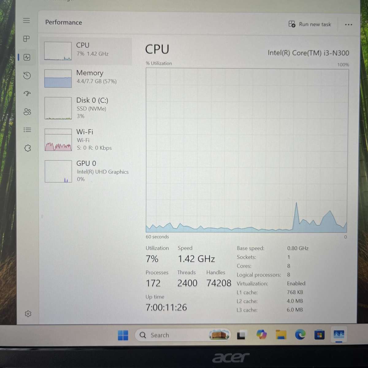 Acer Aspire Lite AL14-31P "Core i3-N300" 8GB RAM 512GB SSD Silver (Condition: Excellent)