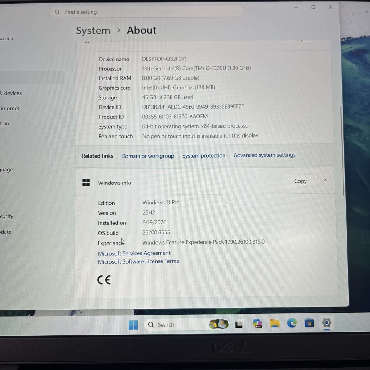 Dell Latitude 3540 13th Gen "Intel Core i5" 1.30GHz 8GB RAM 256GB SSD Gray (Condition: Excellent)