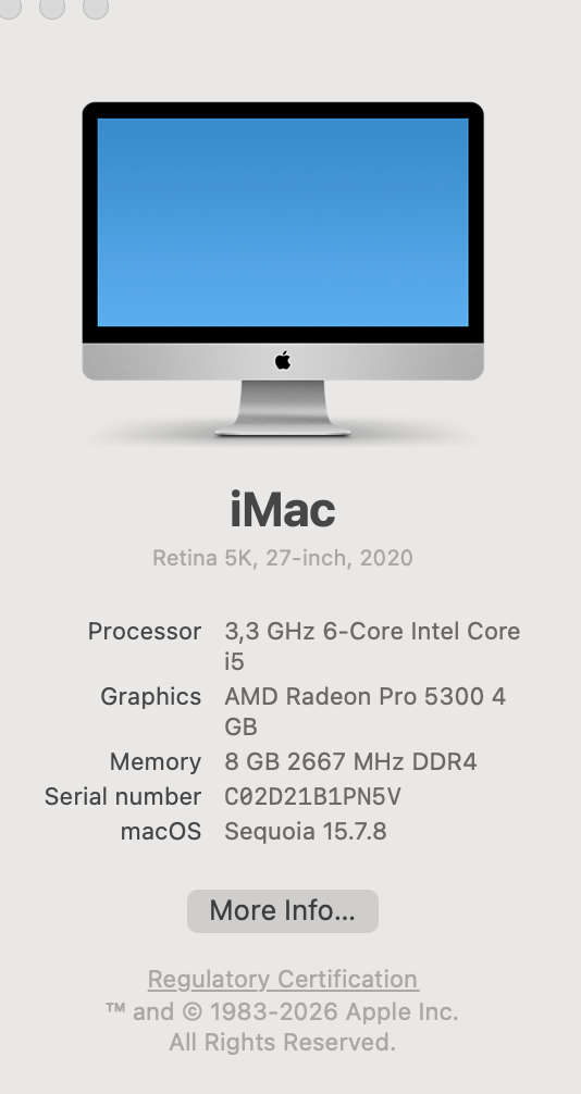 Apple iMac 27-Inch "Core i5" (5K, 2020) 3.3GHz 8GB RAM 512GB SSD Silver + Magic Keyboard + Magic ...