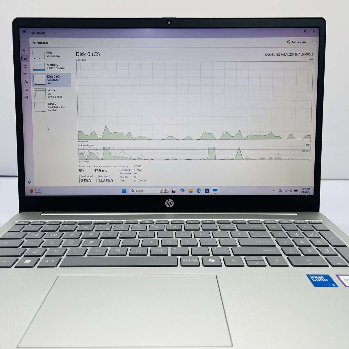 HP 15-fd0148ni "Core 5 120U" 1.40GHz 24GB RAM 512GB SSD Natural Silver (Condition: Good)