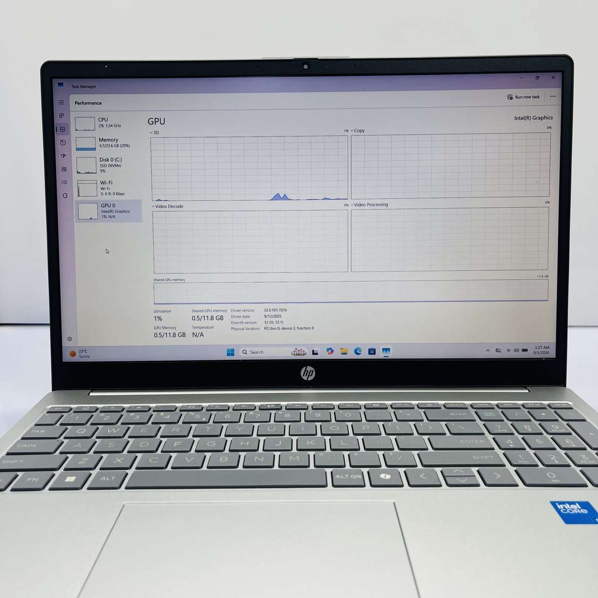 HP 15-fd0148ni "Core 5 120U" 1.40GHz 24GB RAM 512GB SSD Natural Silver (Condition: Good)