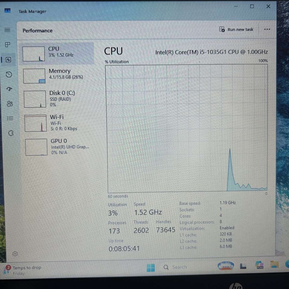 HP 250 G8 10th Gen Core i5 1.19GHz 16GB RAM 512GB SSD Asteroid Silver (Condition: Good)
