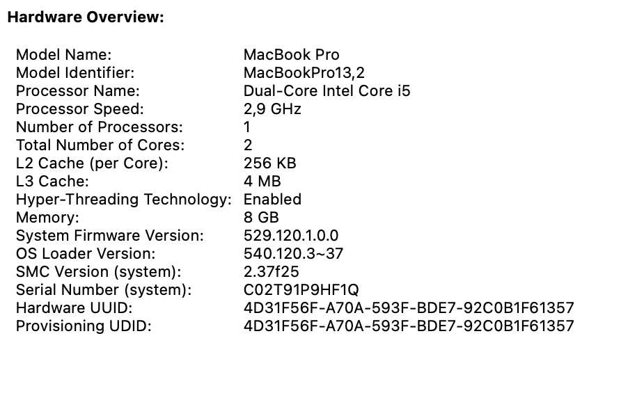 Apple MacBook Pro 13-inch "Core i5" 2.9GHz (2016/Touch Bar) 8GB RAM 512GB SSD Silver (Condition: ...