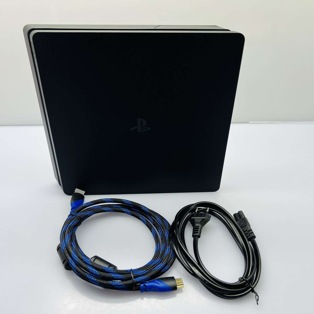 Sony PlayStation 4 Slim 1TB Black + HDMI Cable + Power Cable + 1 Controller (Condition: Good)
