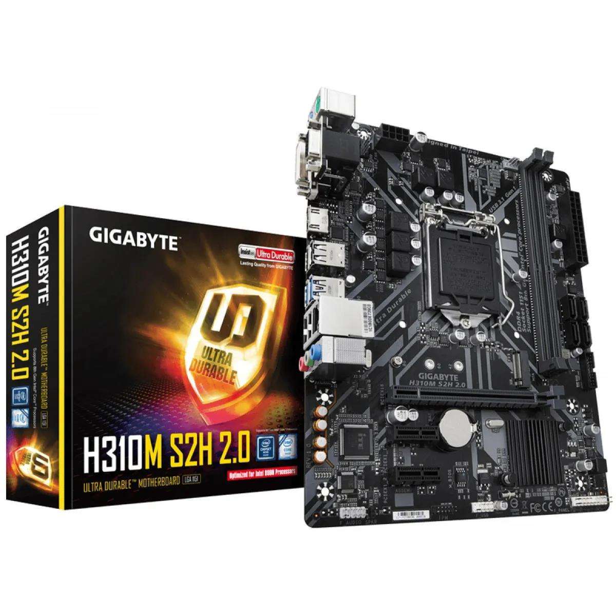 Gigabyte H310M S2H 2.0 Intel H310 LGA1151 Micro-ATX Desktop Motherboard