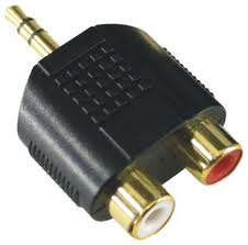 2RCA Female to 3.5mm Male Stereo Jack - Adaptor