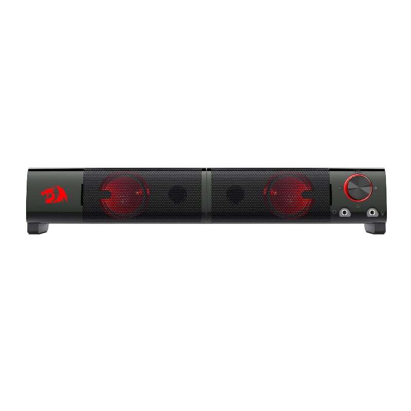 REDRAGON 2.0 Sound Bar ORPHEUS 2x3W 3.5mm RED LED Gaming Speaker - Black