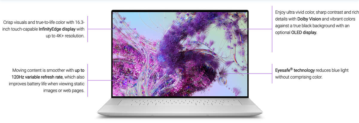 Dell XPS 16 9640 | 16.3" OLED UHD+ Touch | Intel® Core Ultra 9 | 32GB RAM | 512GB SSD | RTX 4...