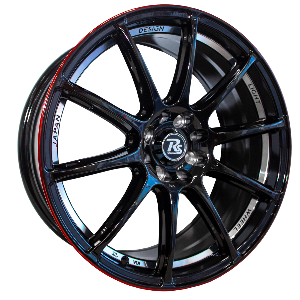 17 inch Spa 17x7.5 4/100 & 4/108 ET35 CH73.1 RS Flawless GBLK+SU+RR (Set of 4 rims)