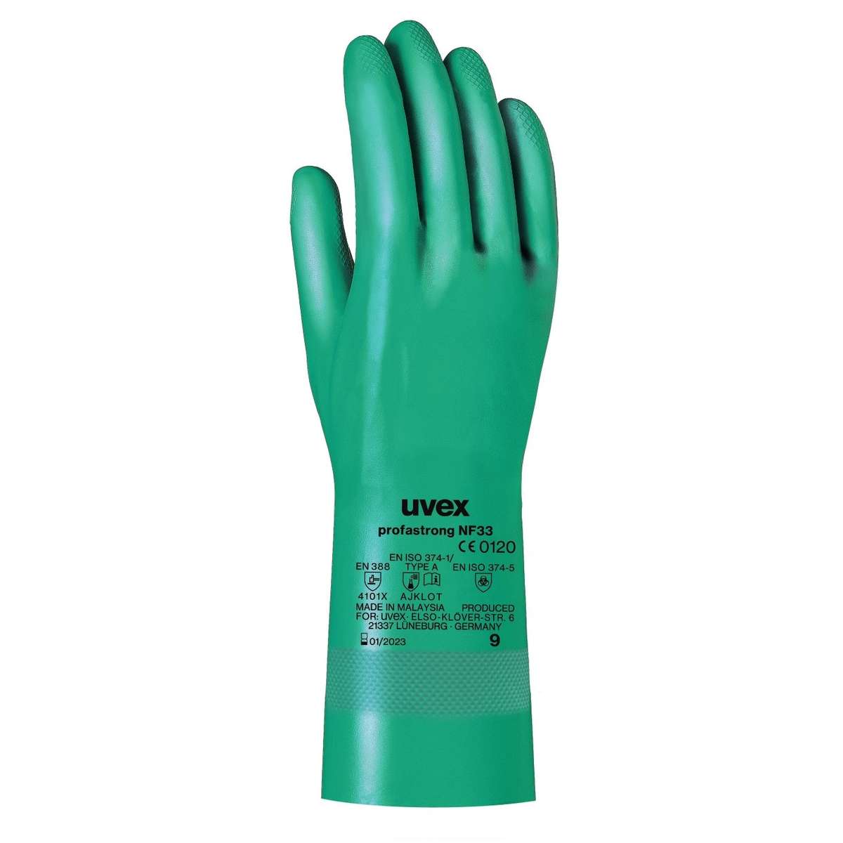 uvex profastrong NF33 chemical protection glove - Green - 09