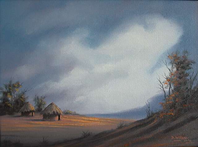 DANE WILLERS Original Oil: Thunderstorm.  Gallery Retail: R5800.00