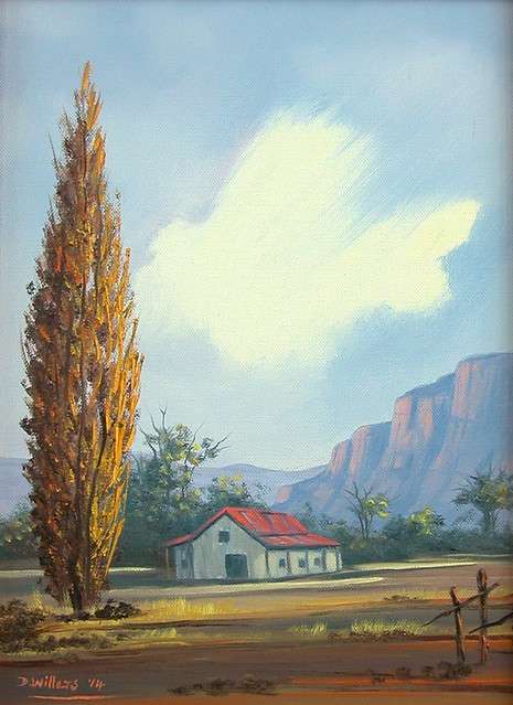 DANE WILLERS Original Oil: Farmstead 2.  Gallery Price: R 5500.00