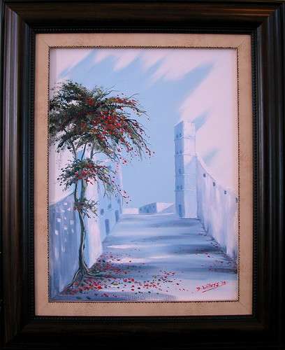 DANE WILLERS Original Oil: Bougainvillea. FRAMED !!Value: R 5000.00