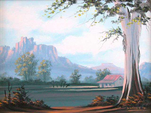 DANE WILLERS Original Oil: Boland Cottage. Gallery Price: R5800.00