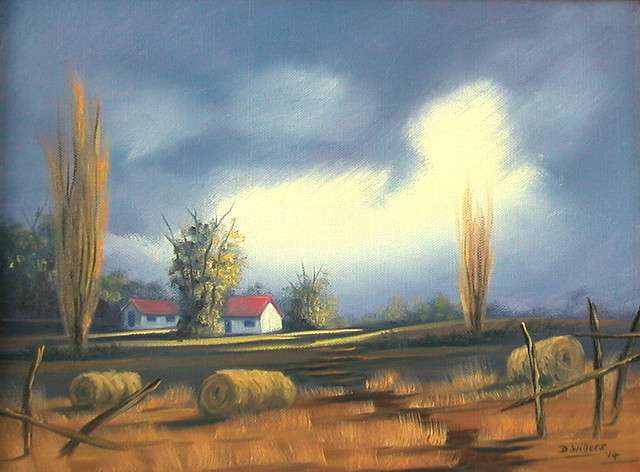 DANE WILLERS Original Oil: Summer Storm. Framed ! Gallery Price: R5500.00