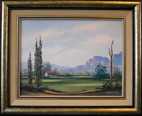 DANE WILLERS Original Oil: Boland Serenity. Size: 550 x 450 mm, FRAMED !! Gallery Price: R5000.00