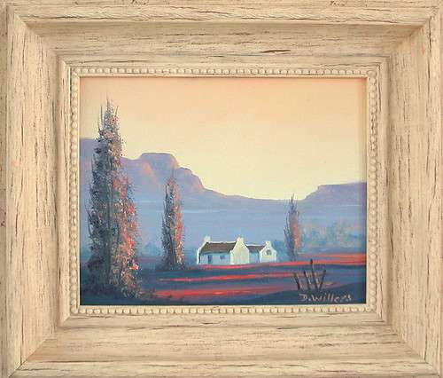 DANE WILLERS  Miniature: Boland Daybreak. FRAMED AS SHOWN!. Gallery Price: R2400.00