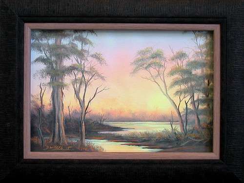 DANE WILLERS Original: River Dawn 2. FRAMED: Size: 540 x 410 mm. Gallery Price: R5500.00