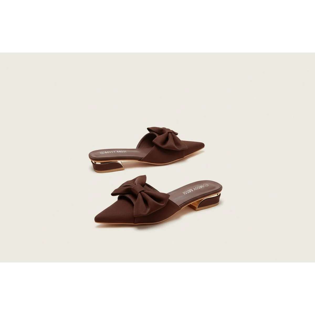 Chic Bow Slip Sandals