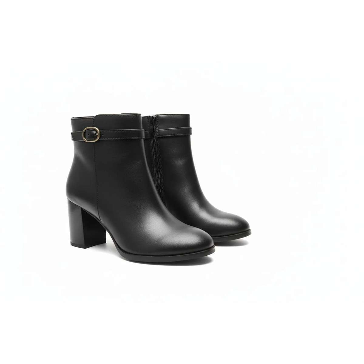 Round Toe Block Heel Boots