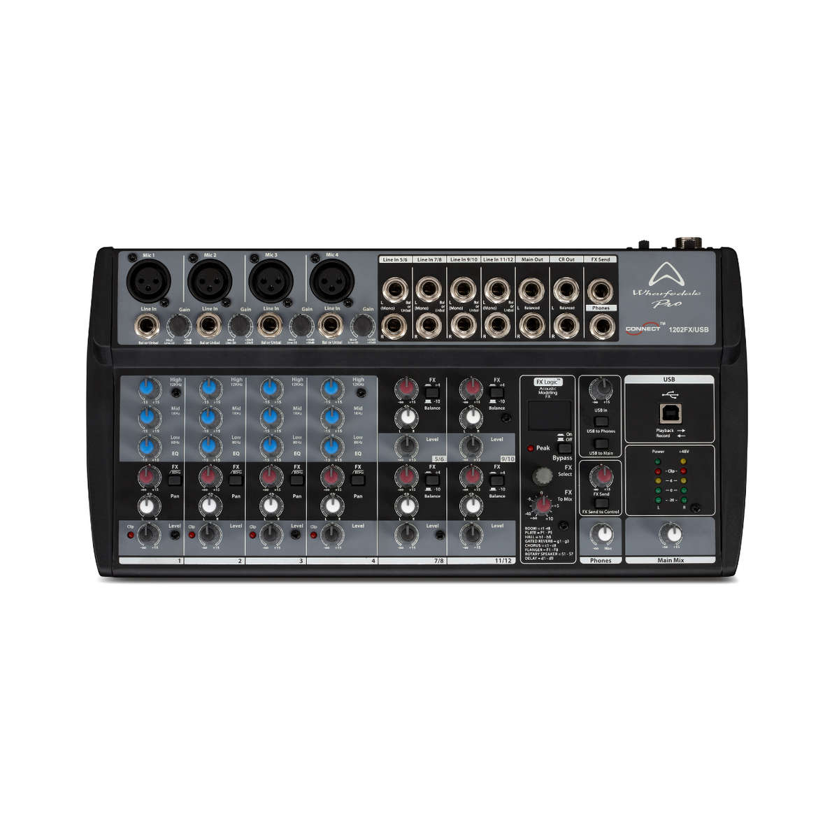 Wharfedale Pro Connect 1202FX/USB 12-Channel Mixer