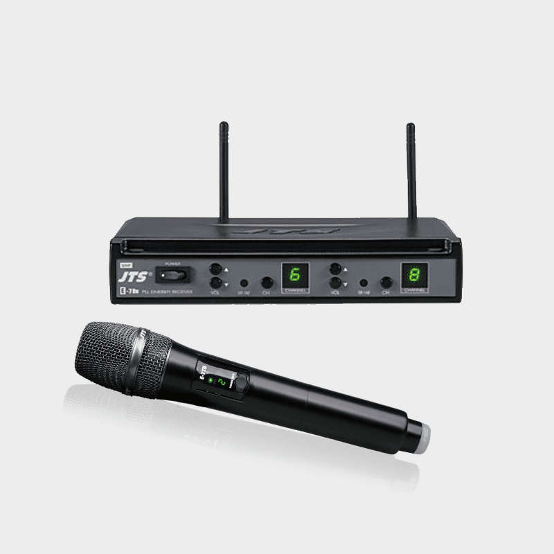 JTS E-7Du/E-7TH x2 DUAL HANDHELD MICROPHONE DIVERSITY UHF 614-650MHz