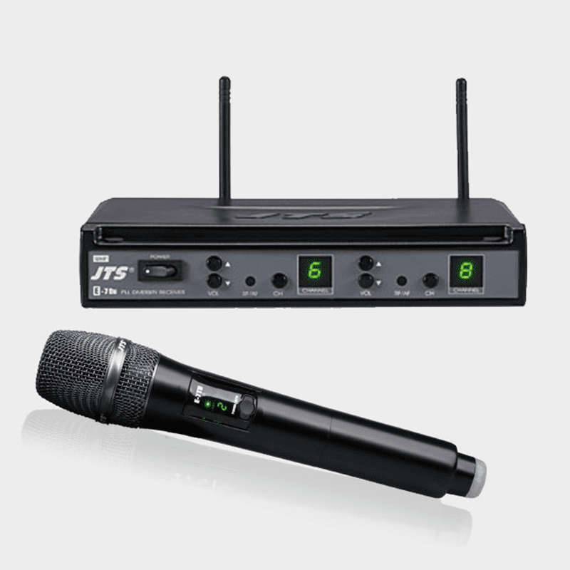 JTS E-7Du/E-7TH x2 DUAL HANDHELD MICROPHONE DIVERSITY UHF 614-650MHz