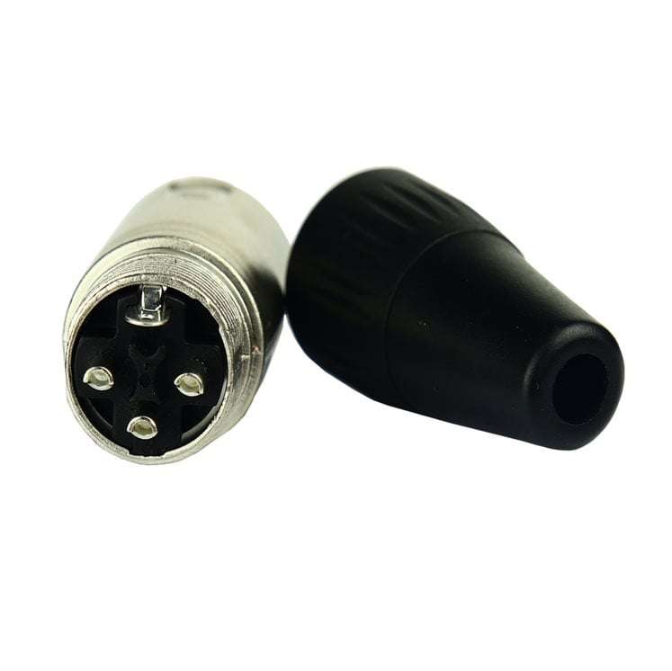 Tecnix Male 3-Pin XLR Connector Silver Chassis