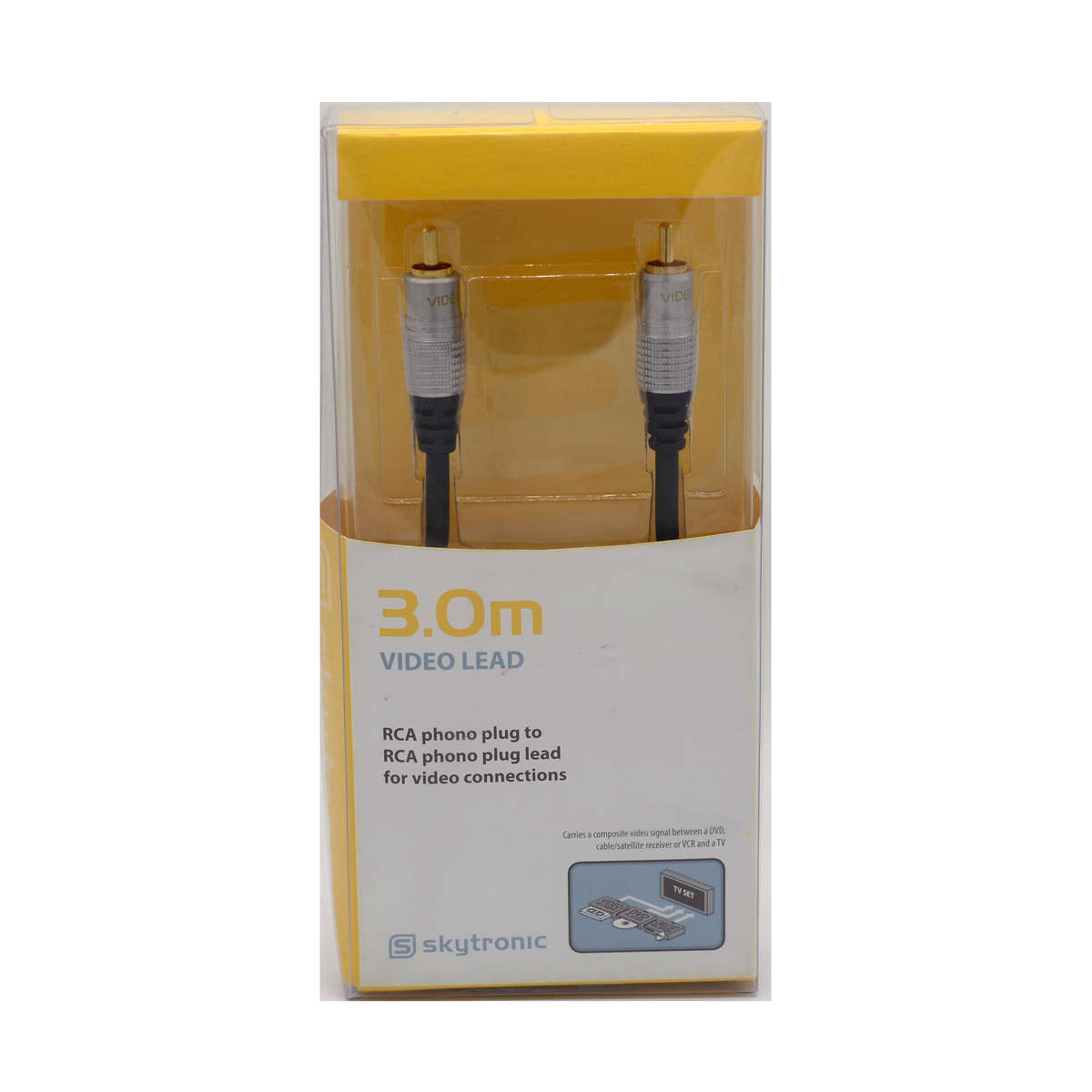 Skytronic Video connection Lead RCA to RCA 3m