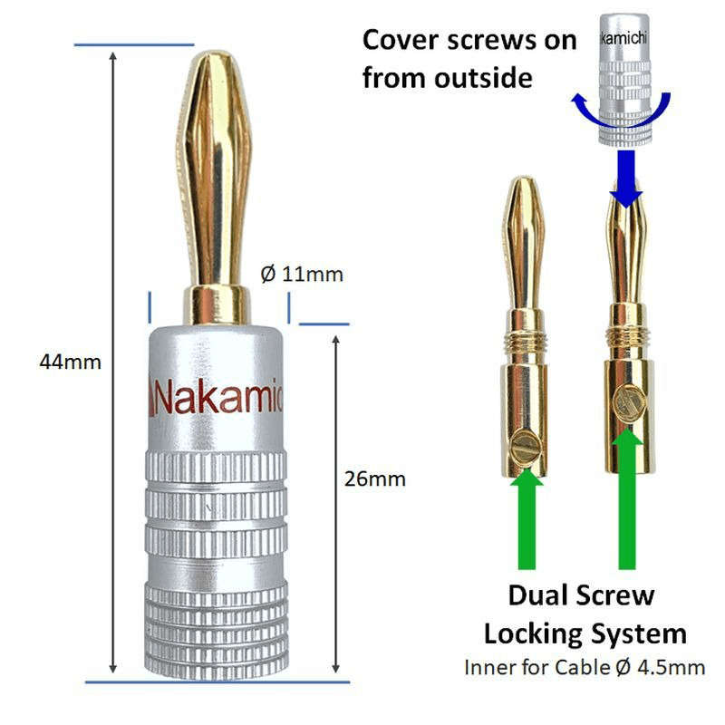TVA CONNECTOR BANANA PLUG NAKAMICHI RED