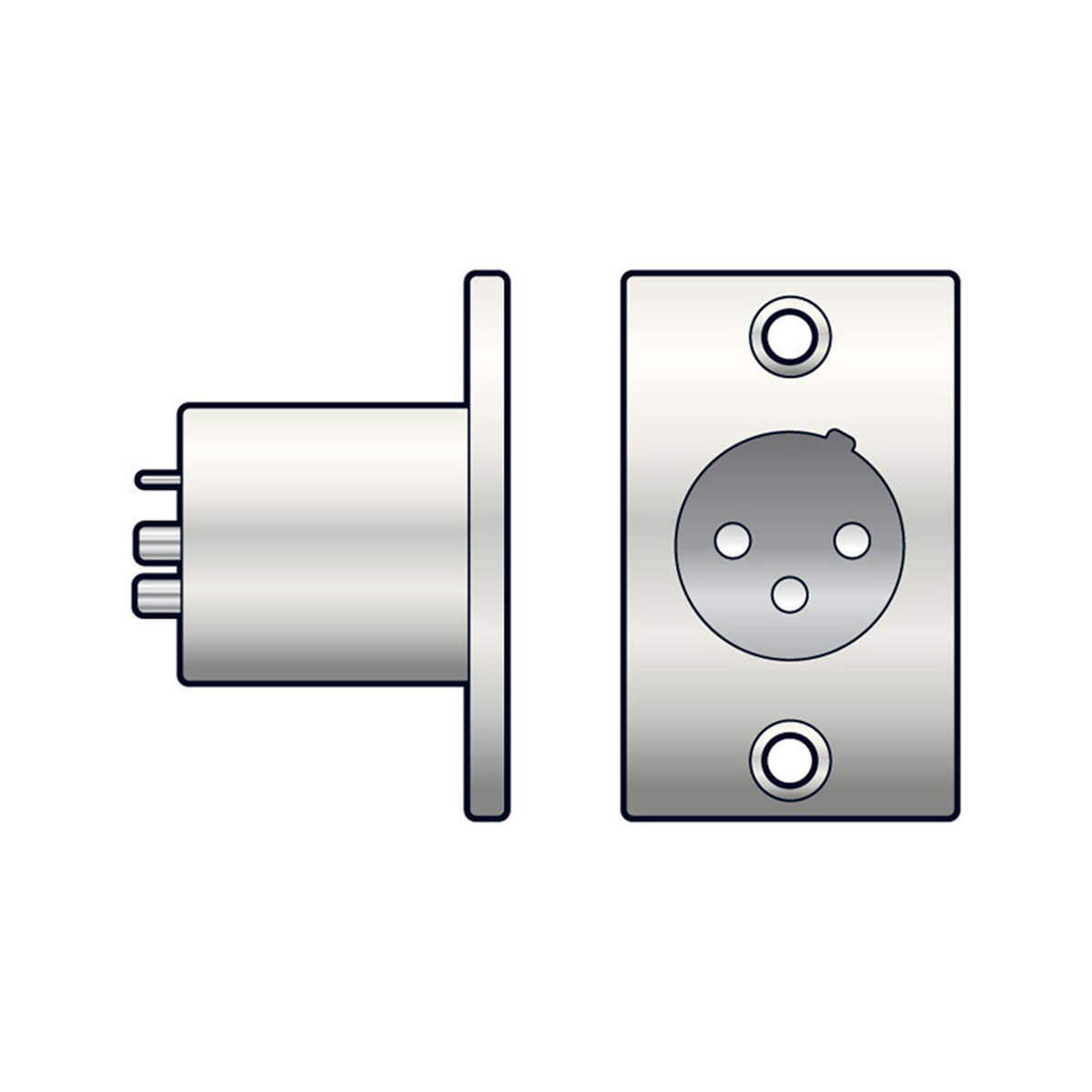 TVA CONNECTOR XLR CHASSIS MOUNT FEMALE
