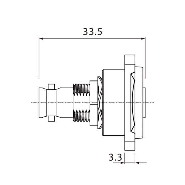 ROXTONE CONNECTOR BNC FEMALE CHASSIS MOUNT