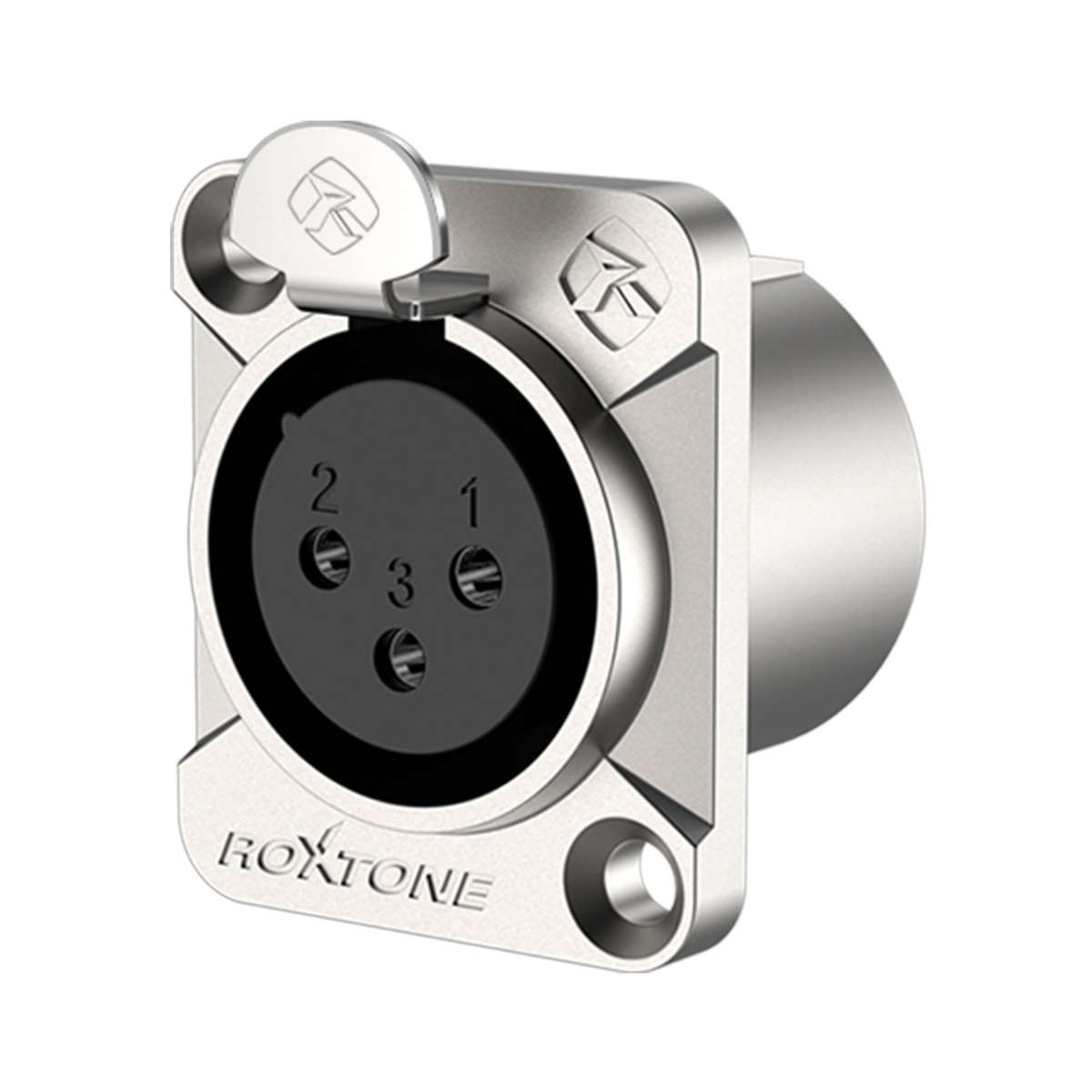 Roxtone - LEADER SERIES 3P XLR FEMALE CHASSIS NICKEL PLATED SHELL