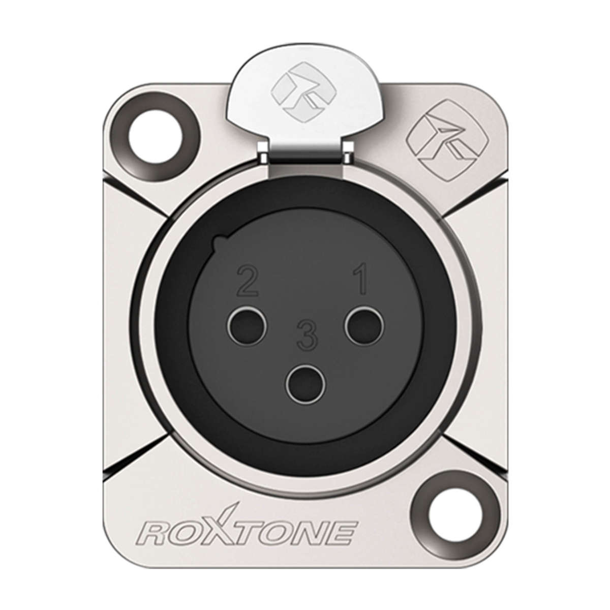 Roxtone - LEADER SERIES 3P XLR FEMALE CHASSIS NICKEL PLATED SHELL
