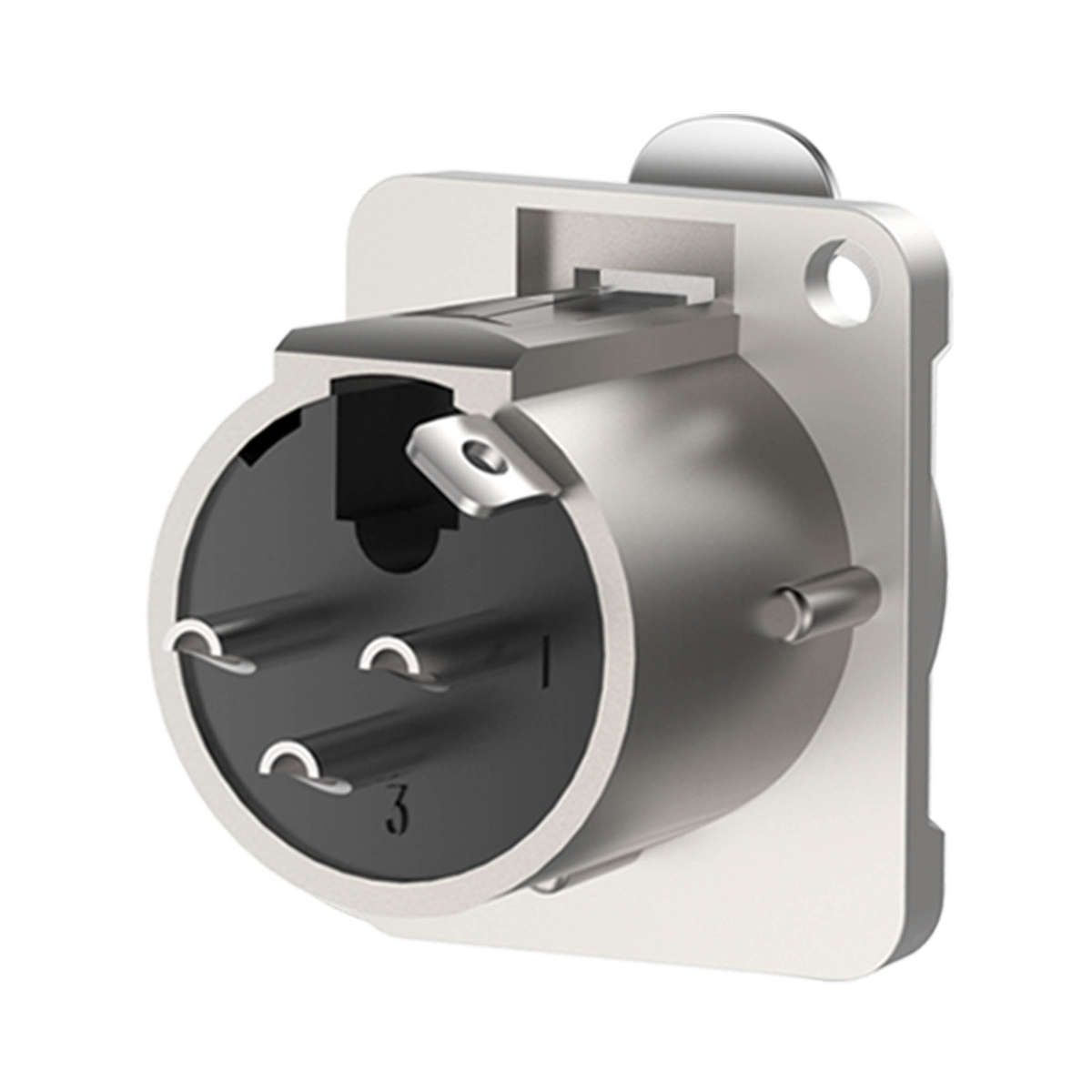 Roxtone - LEADER SERIES 3P XLR FEMALE CHASSIS NICKEL PLATED SHELL