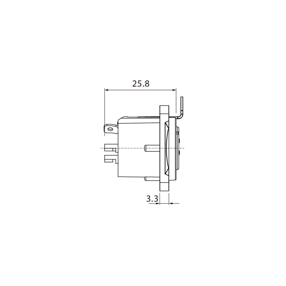 Roxtone - LEADER SERIES 3P XLR FEMALE CHASSIS NICKEL PLATED SHELL