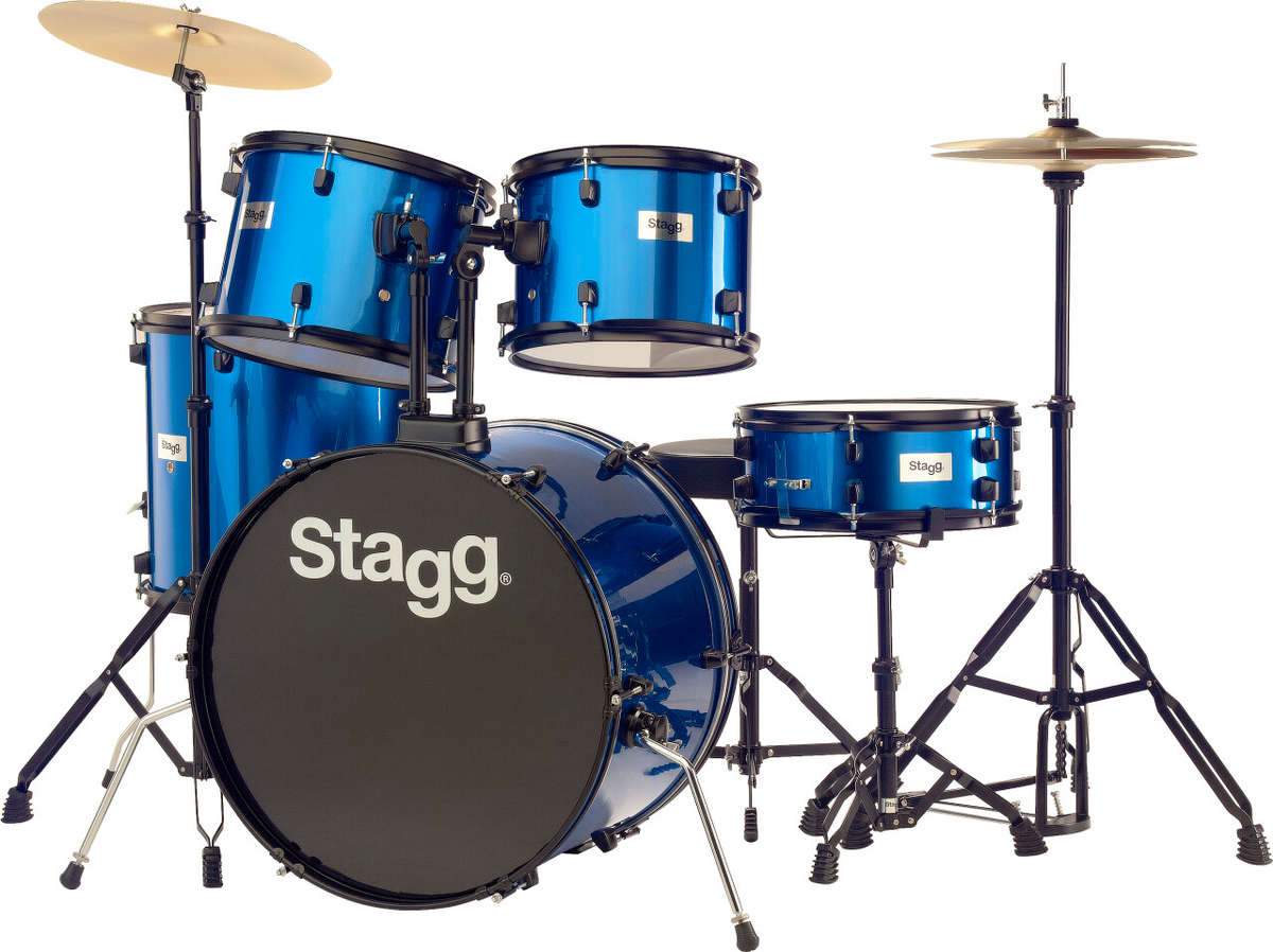 Stagg 5PC Drum set 22" + HW/Cym/Throne